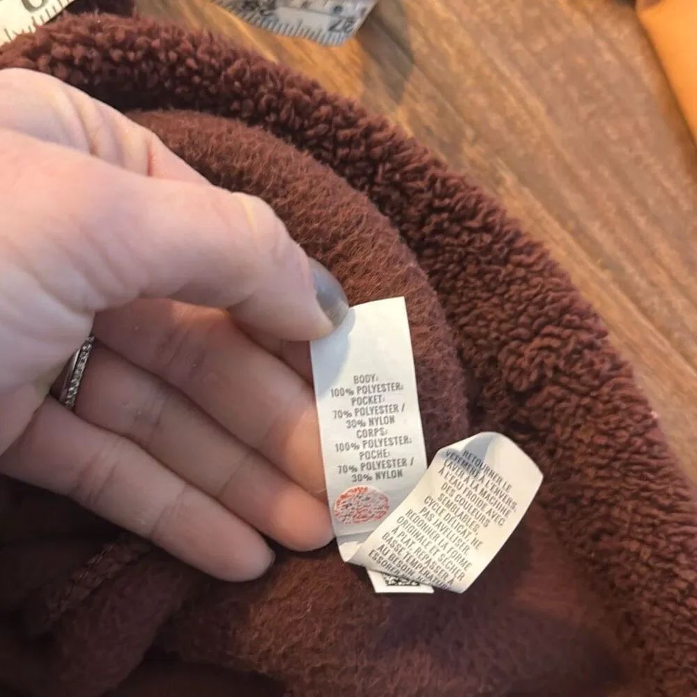 Offline by Aerie NWOT burgundy fleece quarter zip - Picture 10 of 11